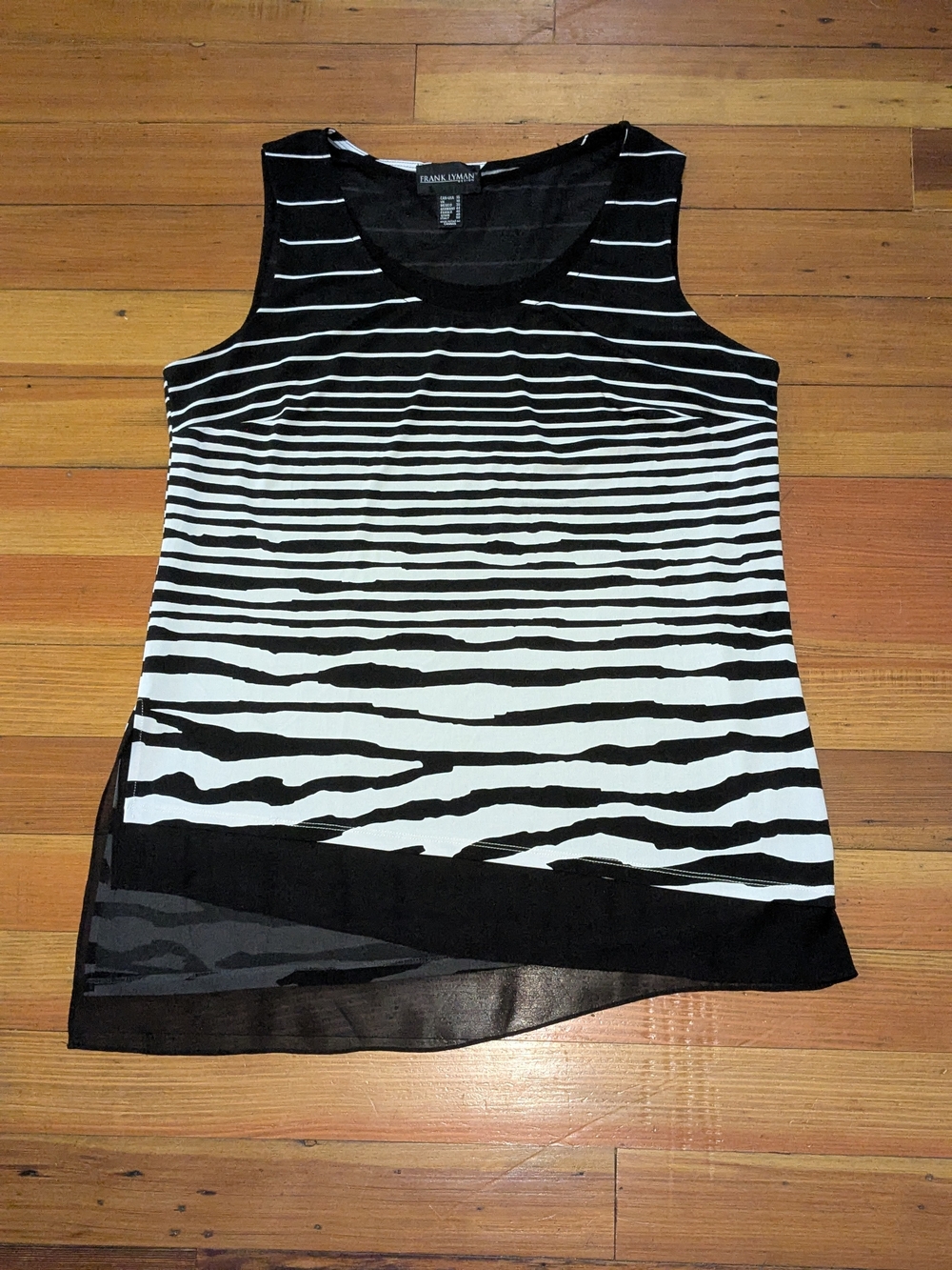 FRANK LYMAN DESIGN - SIZE 16 Zebra-Striped Tunic - Picture 2 of 16